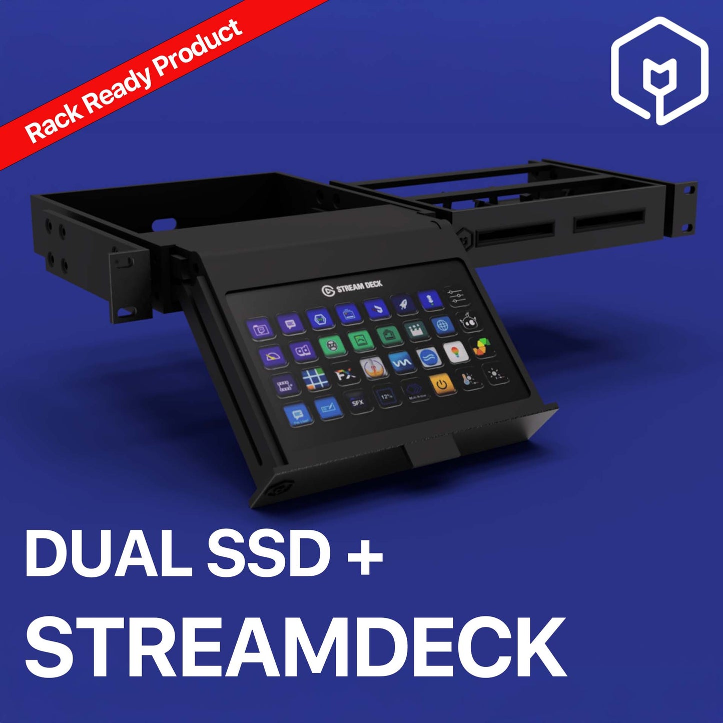Streamdeck XL Bundle 1 + Dual SSD Mount