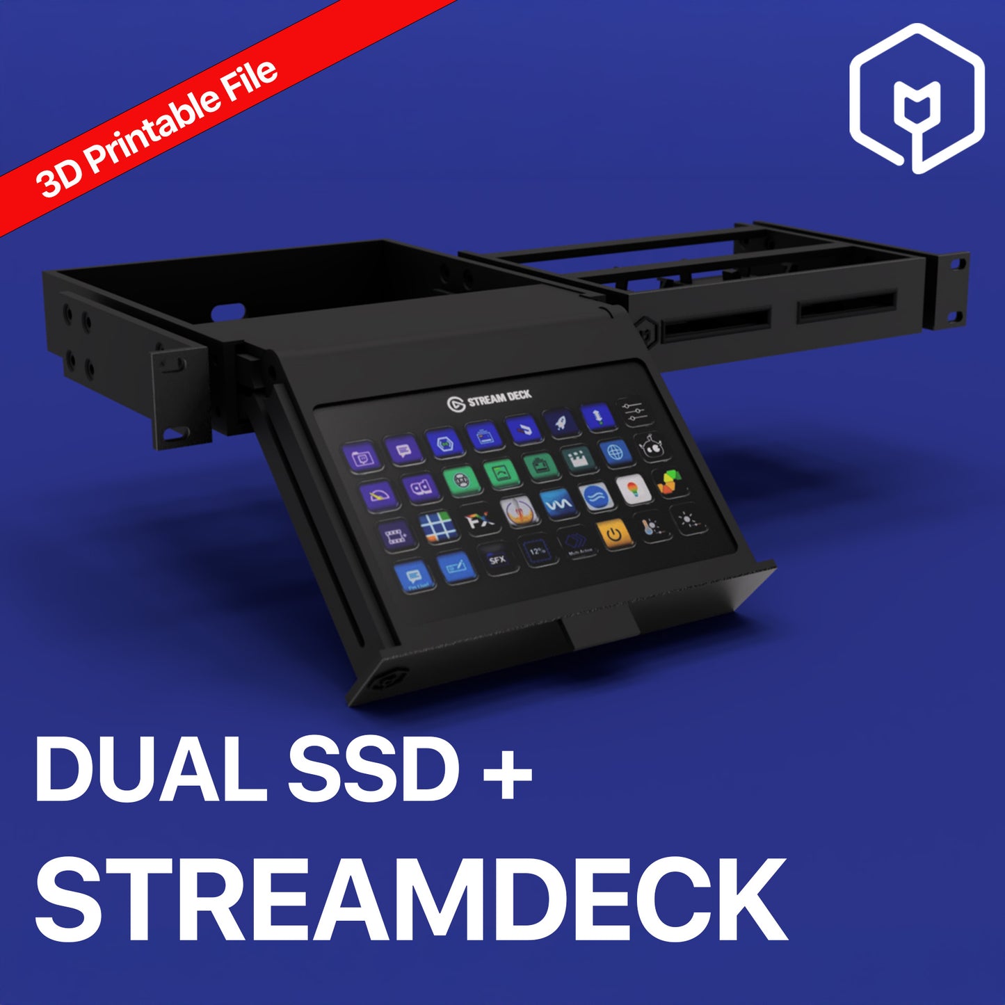 Streamdeck XL Bundle 1 - SSD - PRINT FILE DOWNLOAD