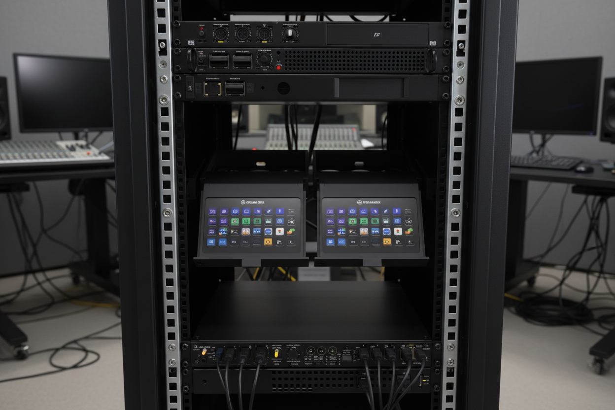 Double Streamdeck XL in a rack
